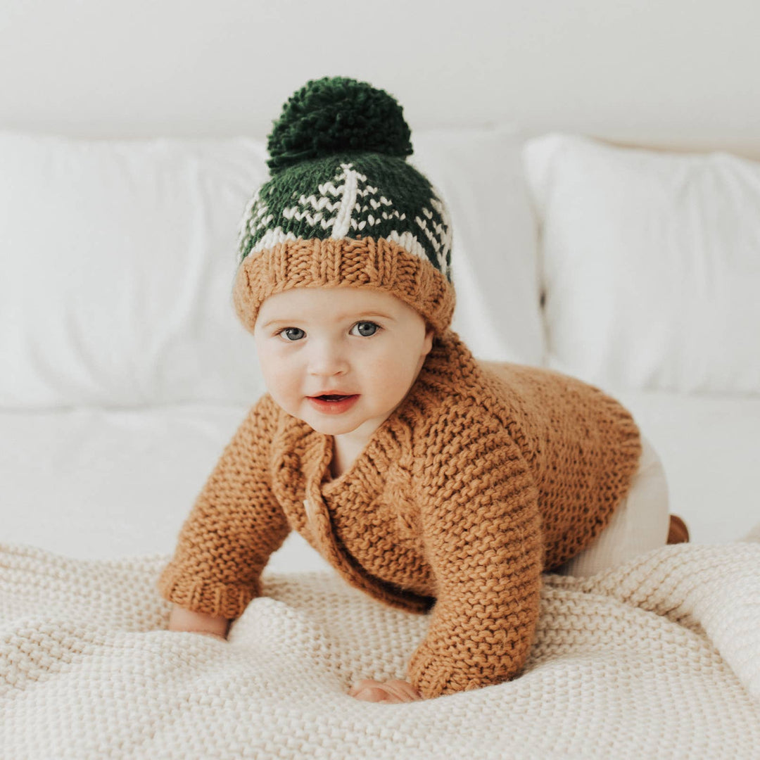 Huggalugs Forest Knit Beanie Hat Loden Baby & Kids