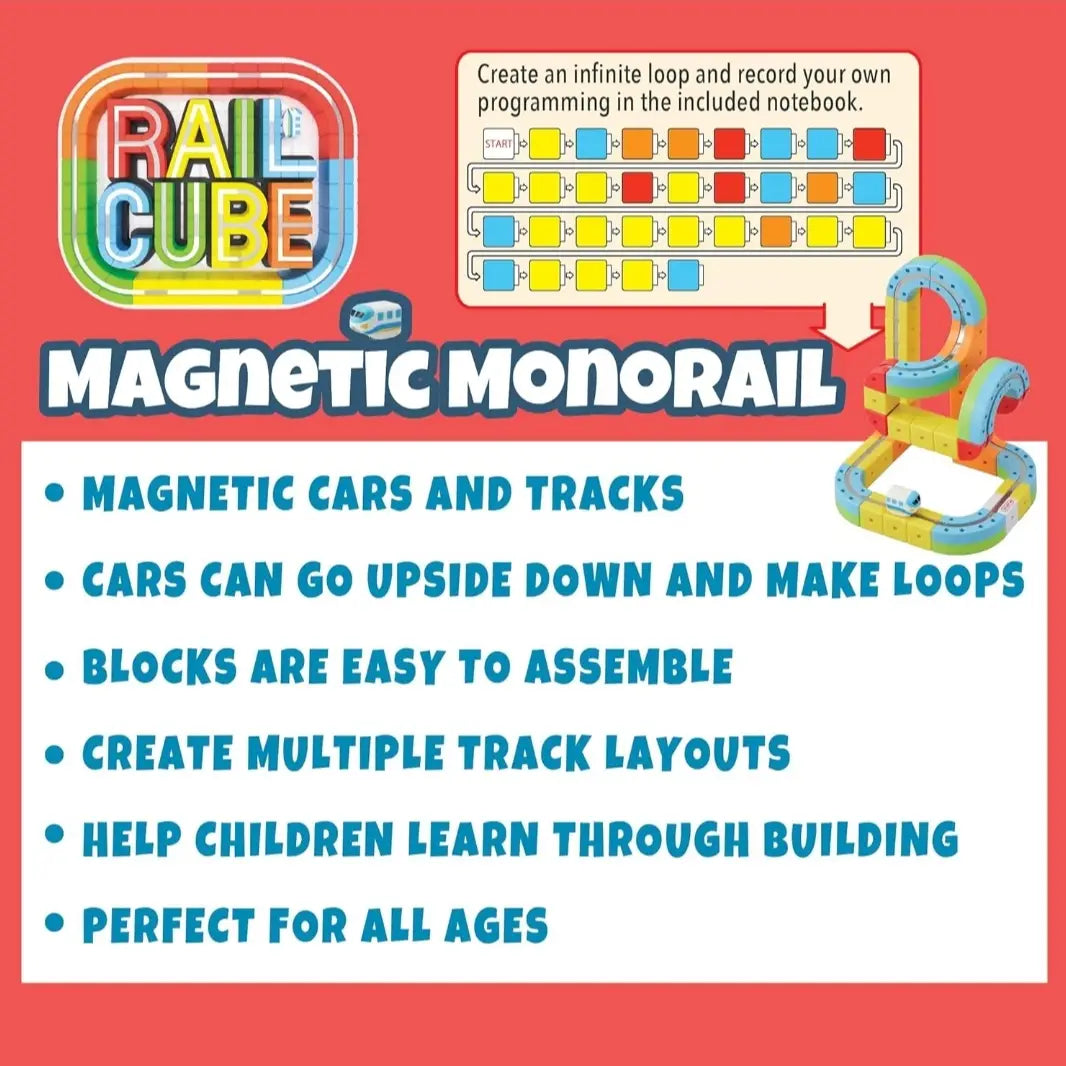 Rail Cube Magnetic Monorail Starter Set