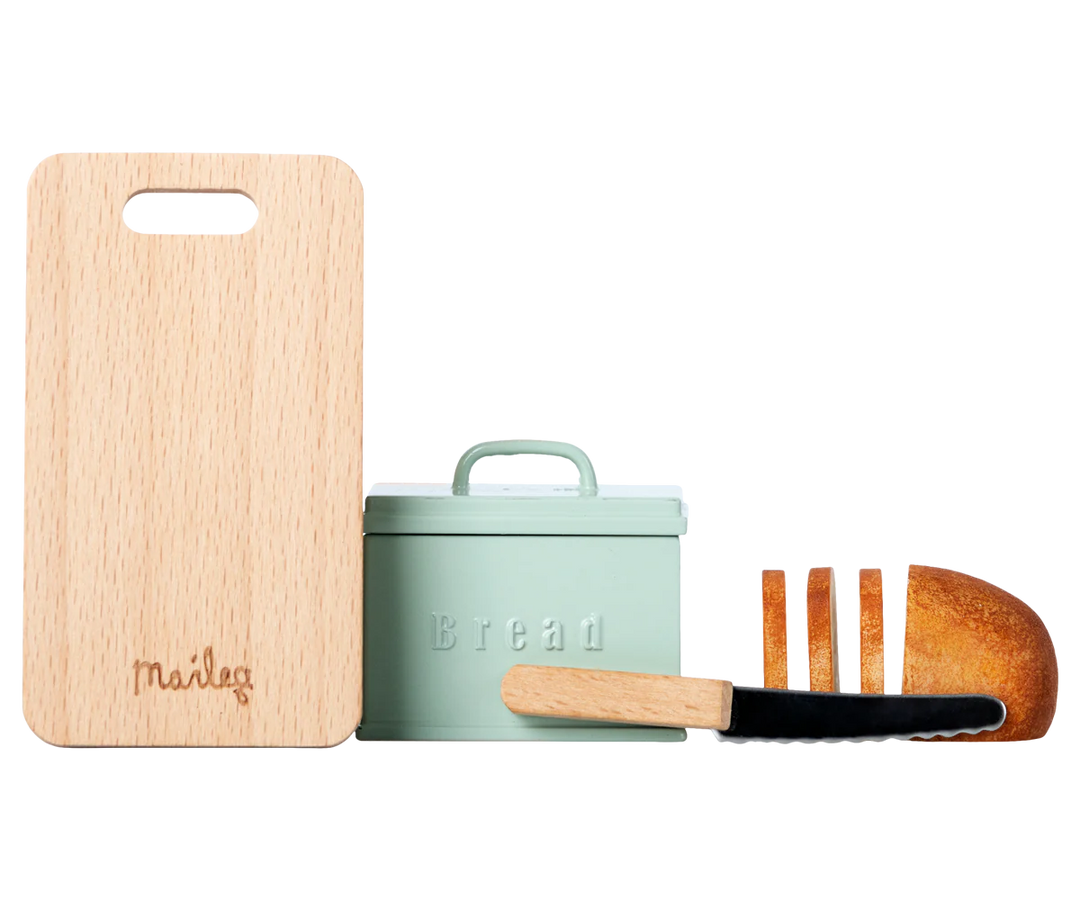 Maileg Miniature Bread Box With Cutting Board & Knife