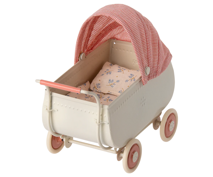 Maileg Micro Pram - Coral