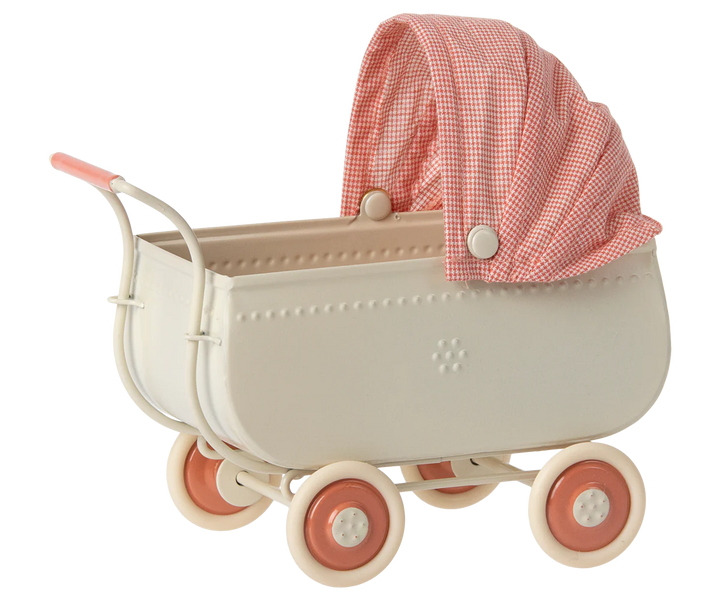 Maileg Micro Pram - Coral