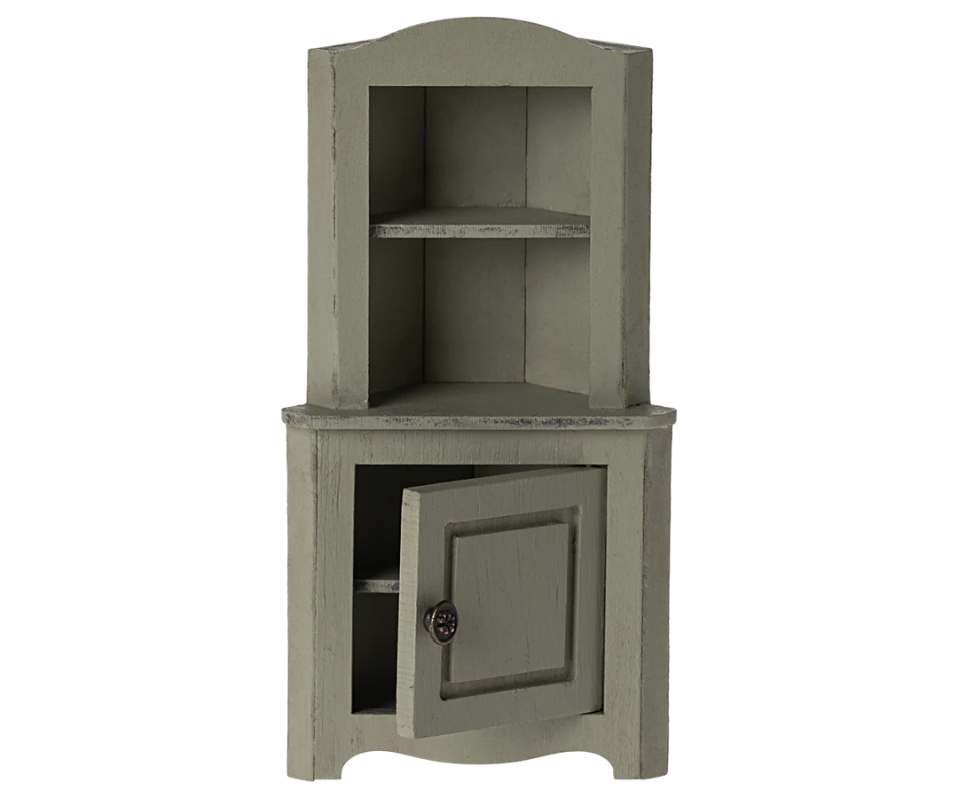 Maileg Corner Cabinet, Mouse - Light Green