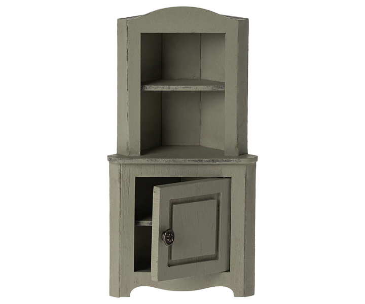 Maileg Corner Cabinet, Mouse - Light Green