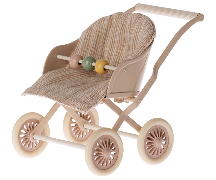 Maileg Stroller, Baby Mice - Rose