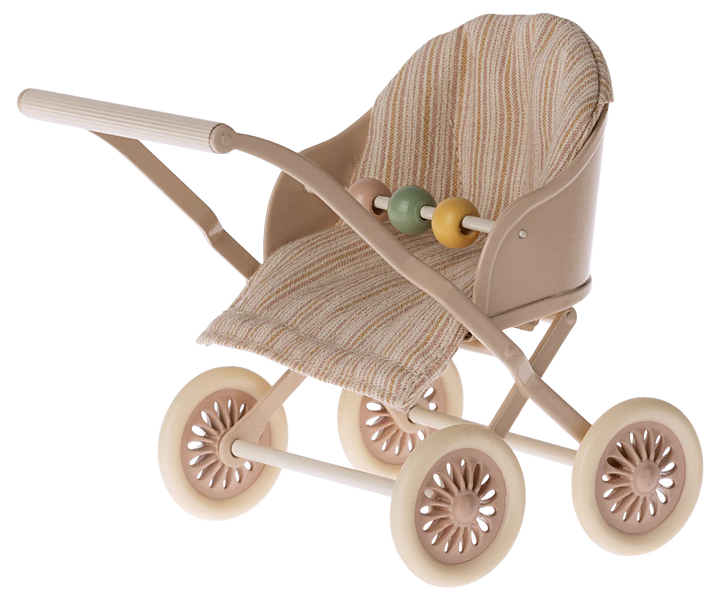 Maileg Stroller, Baby Mice - Rose