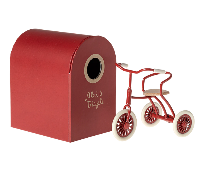 Maileg Abris A Tricycle Mouse - Red