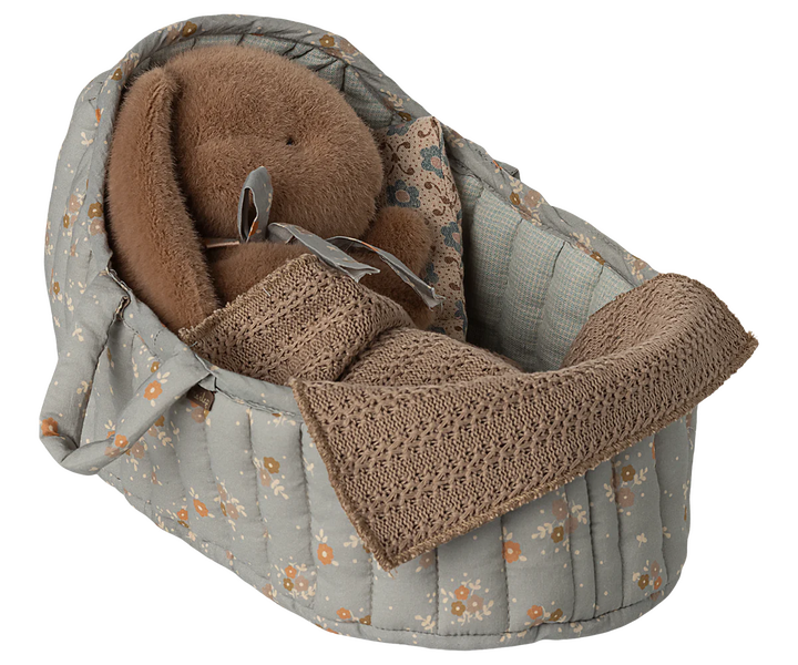 Maileg Large Carry Cot - Blue