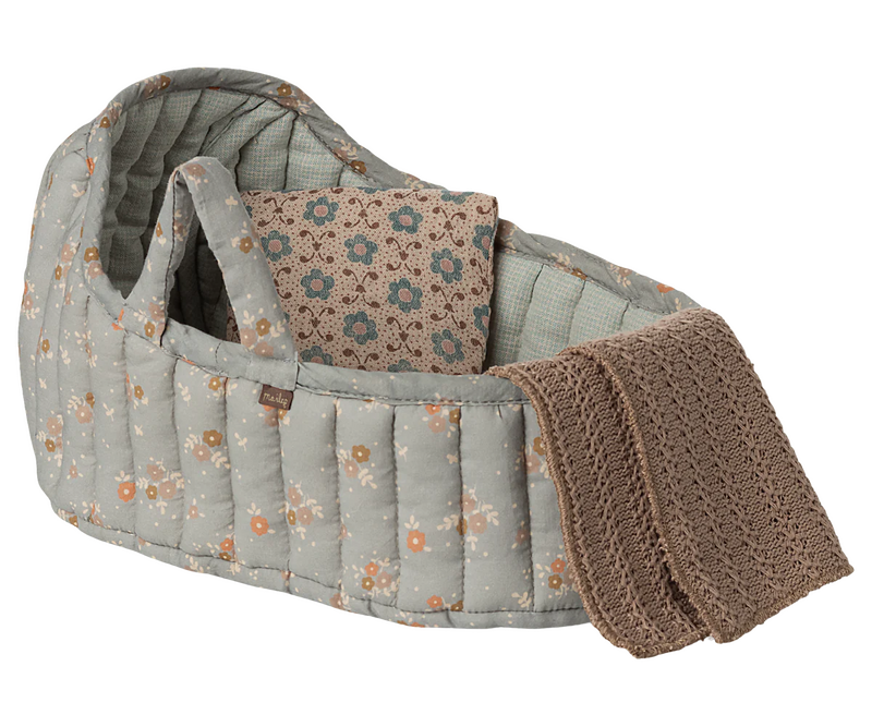 Maileg Large Carry Cot - Blue