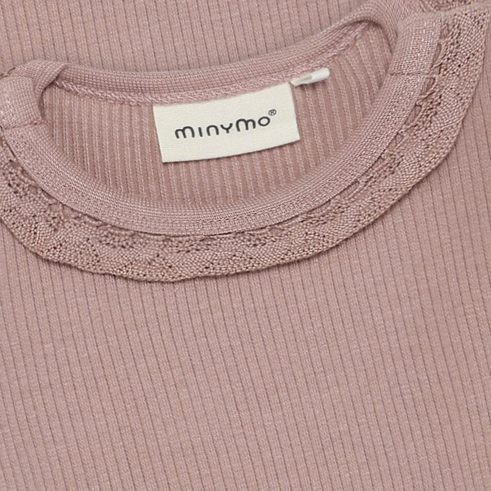 Minymo Ribbed Bodysuit - Fawn