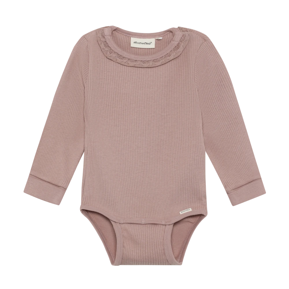 Minymo Ribbed Bodysuit - Fawn