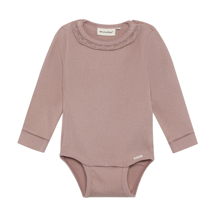 Minymo Ribbed Bodysuit - Fawn