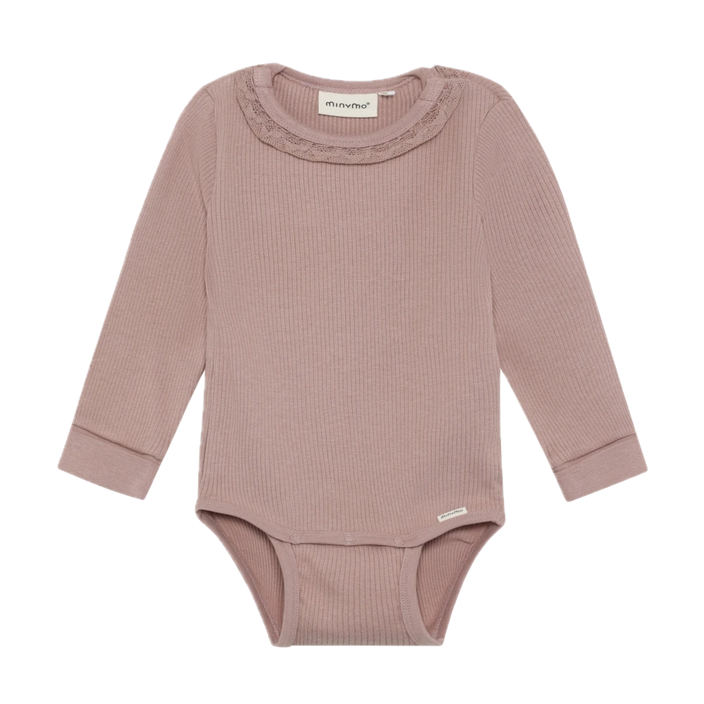 Minymo Ribbed Bodysuit - Fawn