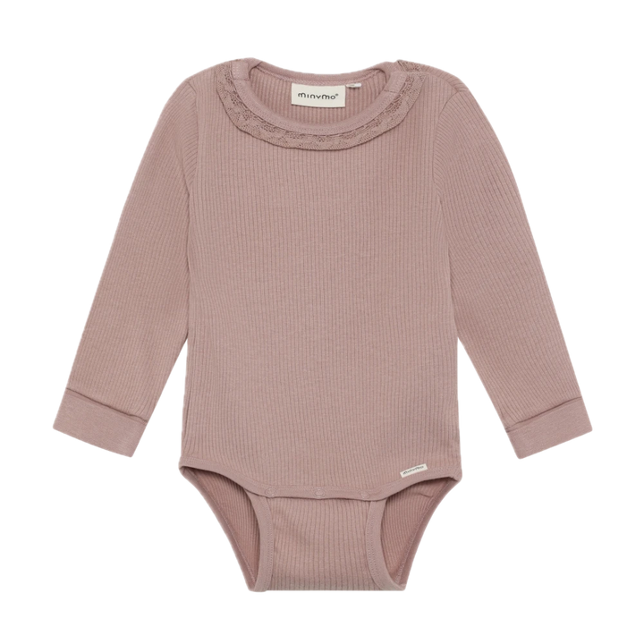 Minymo Ribbed Bodysuit - Fawn