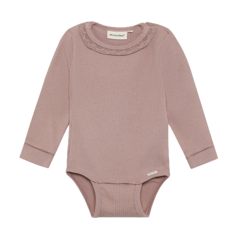 Minymo Ribbed Bodysuit - Fawn