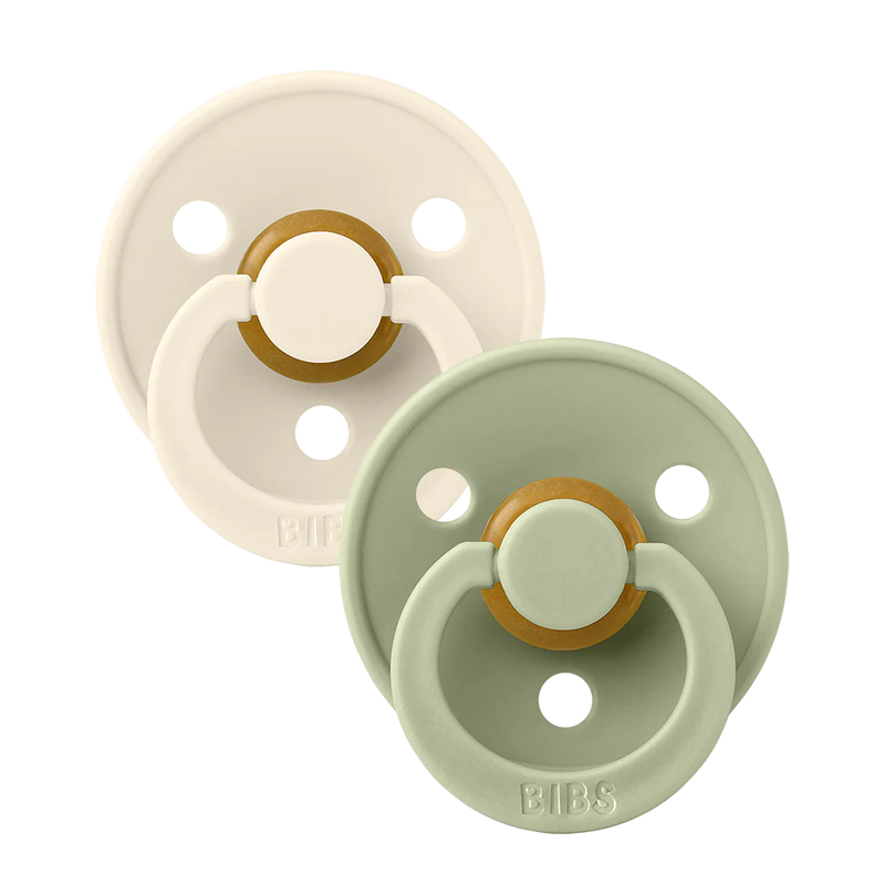 Bibs Pacifier Colour 2 Pack - Symmetrical Ivory Sage