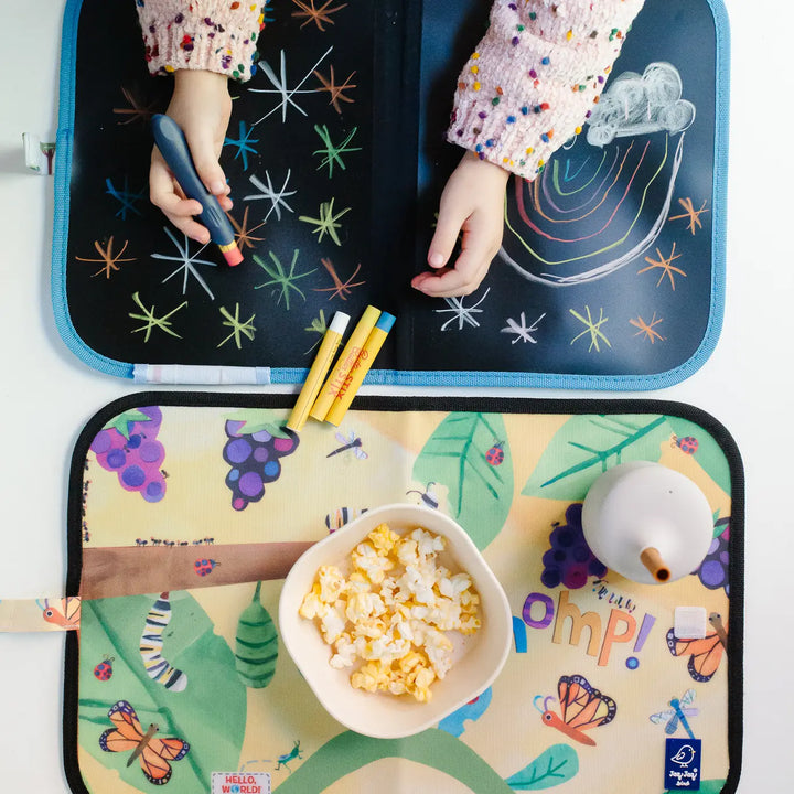 Jaq Jaq Bird Bugs Activity Chalk Place Mat