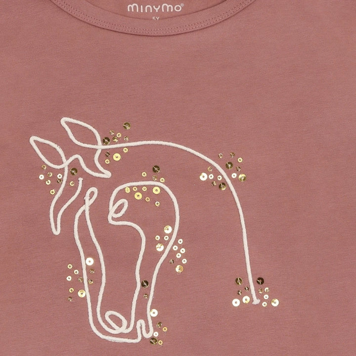Minymo Horse Shirt - Burlwood