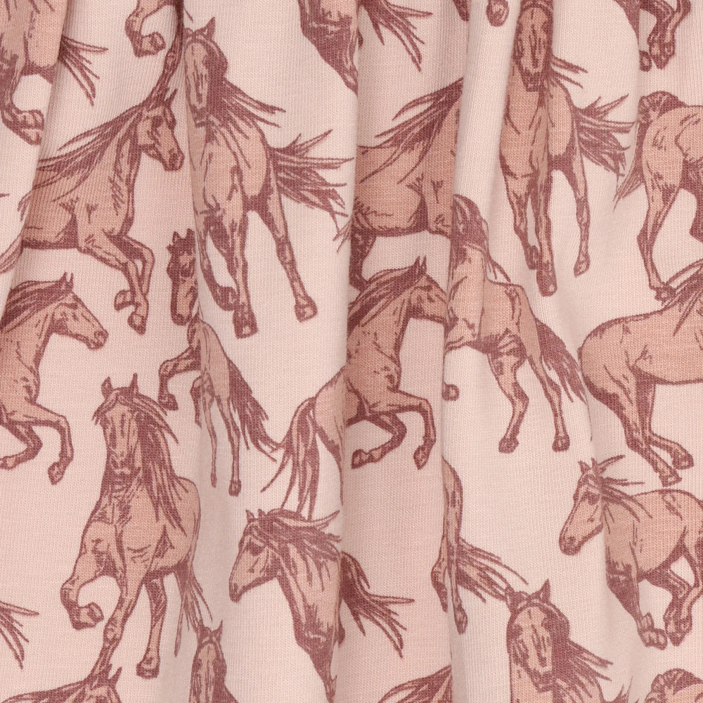 Minymo Horse Dress - Cameo Rose