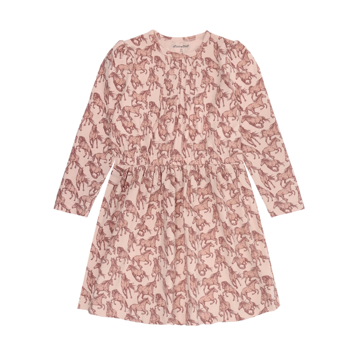 Minymo Horse Dress - Cameo Rose