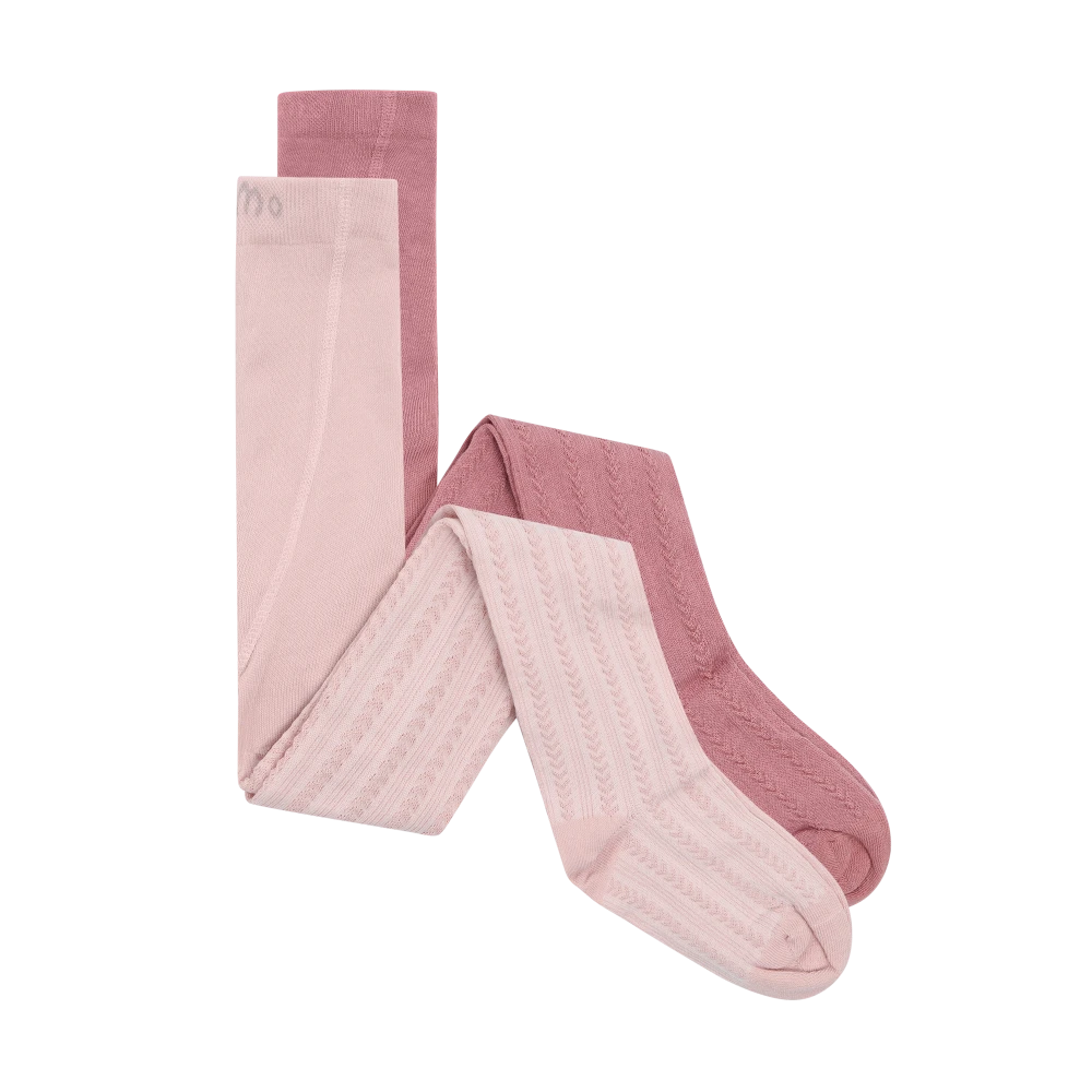 Minymo 2-Pack Tights - Cameo Rose