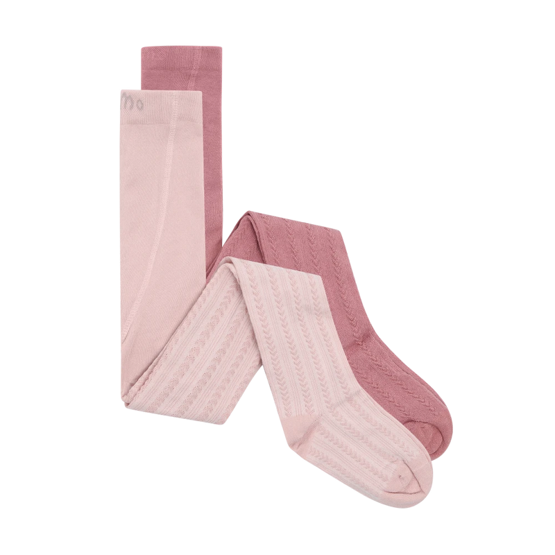 Minymo 2-Pack Tights - Cameo Rose