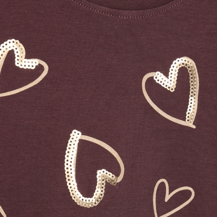 Minymo Heart T-Shirt - Huckleberry