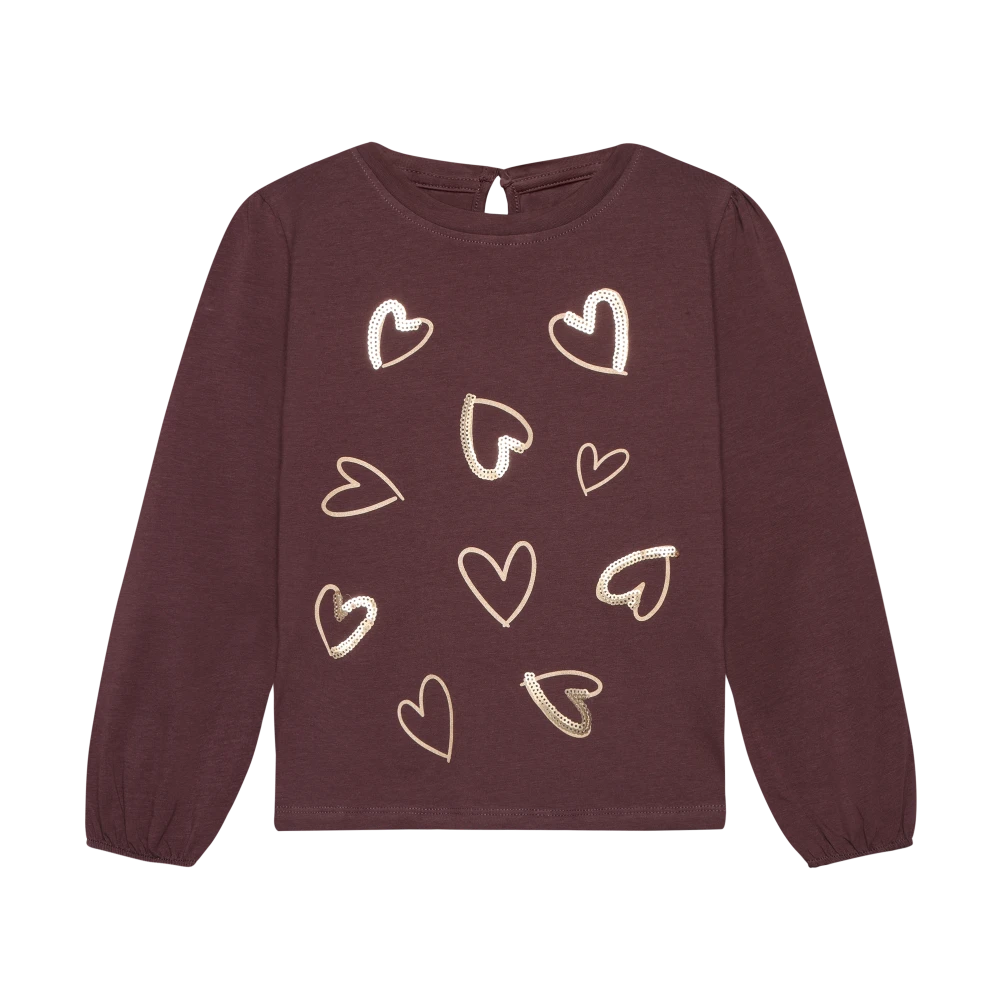 Minymo Heart T-Shirt - Huckleberry