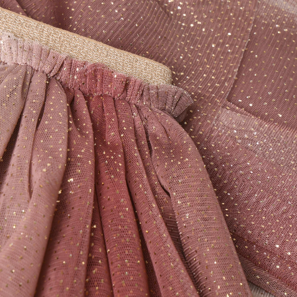 Minymo Mesh Glitter Skirt - Huckleberry