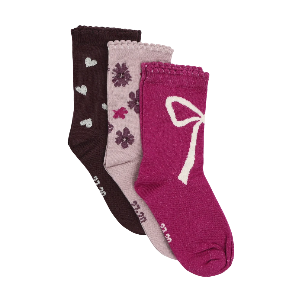 Minymo Socks 3-Pack - Huckleberry