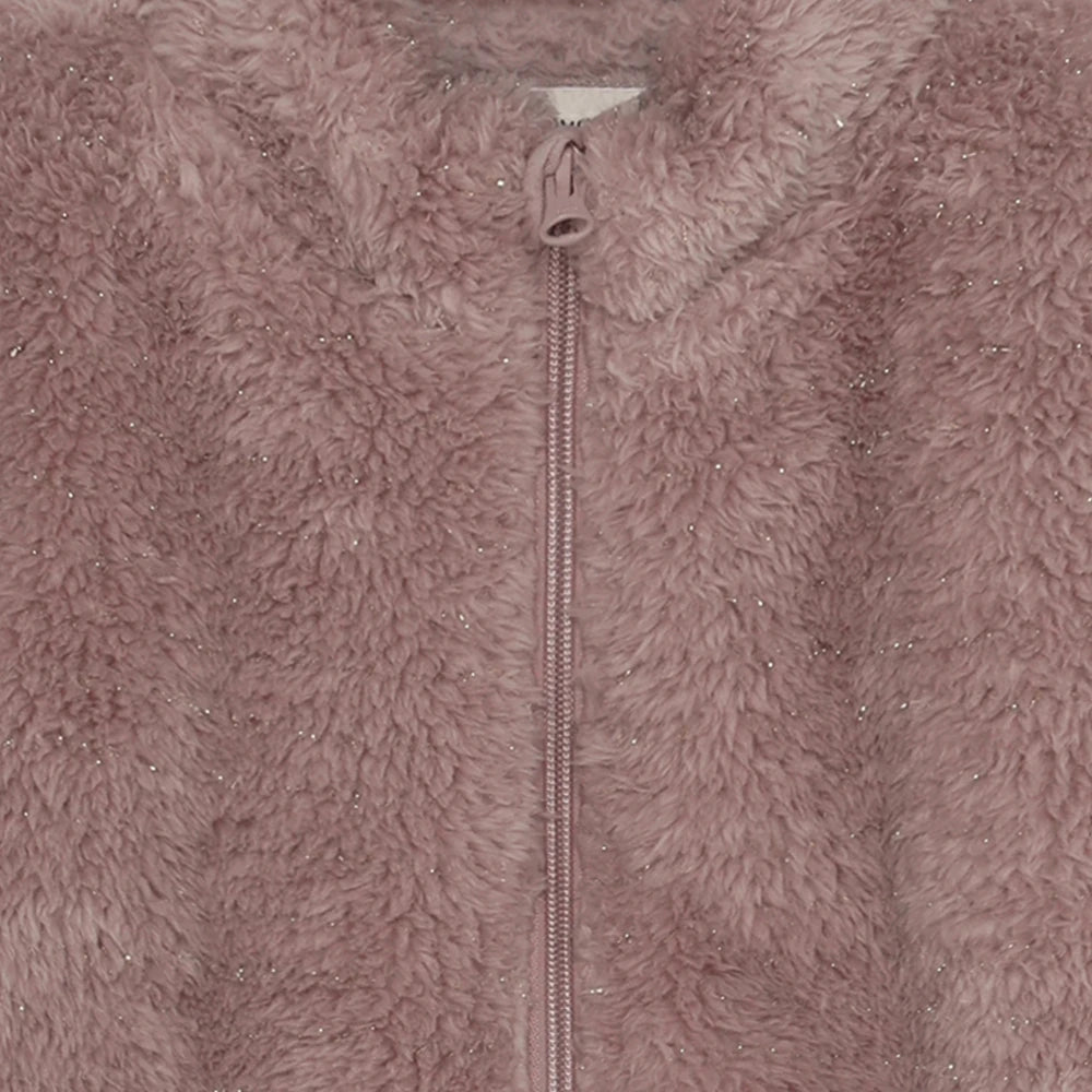 Minymo Teddy Glitter Jacket - Fawn