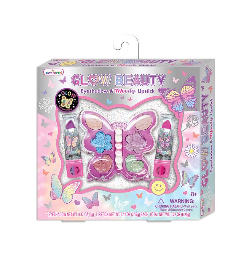 Hot Focus Glow Beauty Eyeshadow & Moody Lipstick - Tie Dye Butterfly