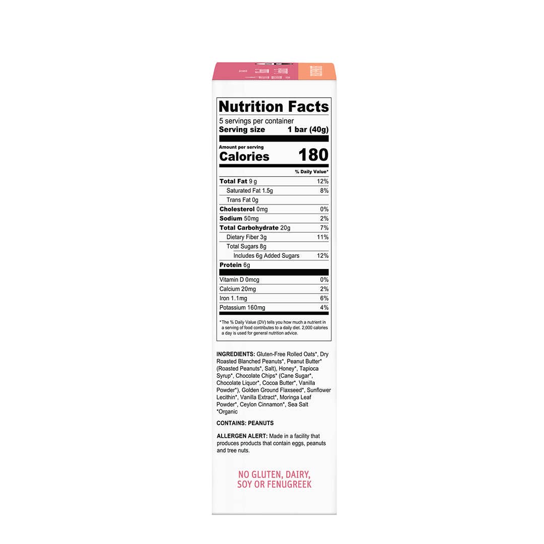Earth Mama Organic Milkmaid® Lactation Bars - Chocolate Chip Peanut Butter