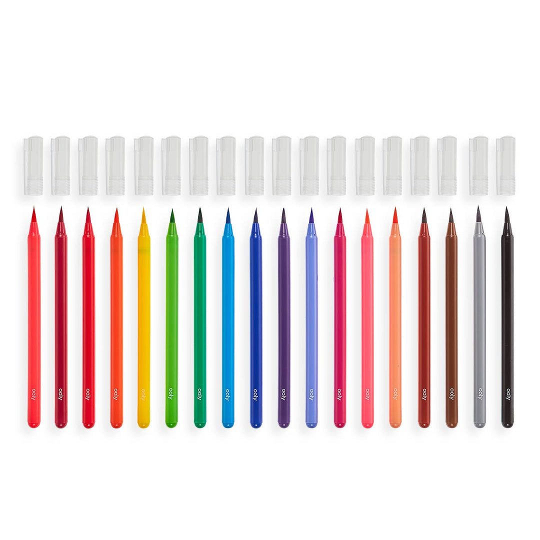 Ooly Chroma Blends Watercolor Brush Markers (Set of 18)