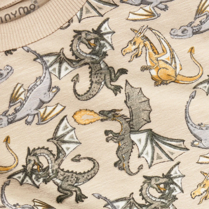 Minymo Dragon T-Shirt - Feather Grey