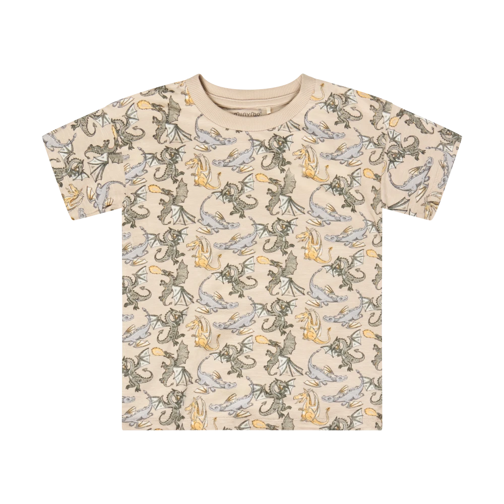 Minymo Dragon T-Shirt - Feather Grey