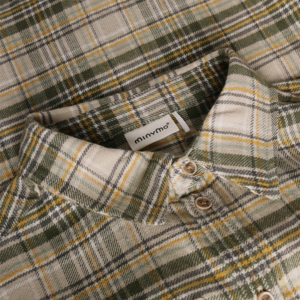Minymo Check Shirt - Feather Grey