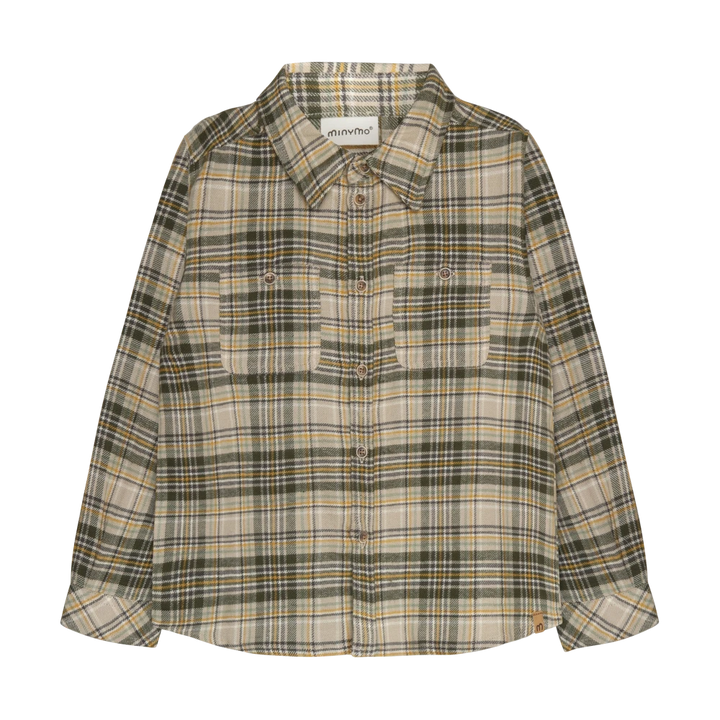 Minymo Check Shirt - Feather Grey