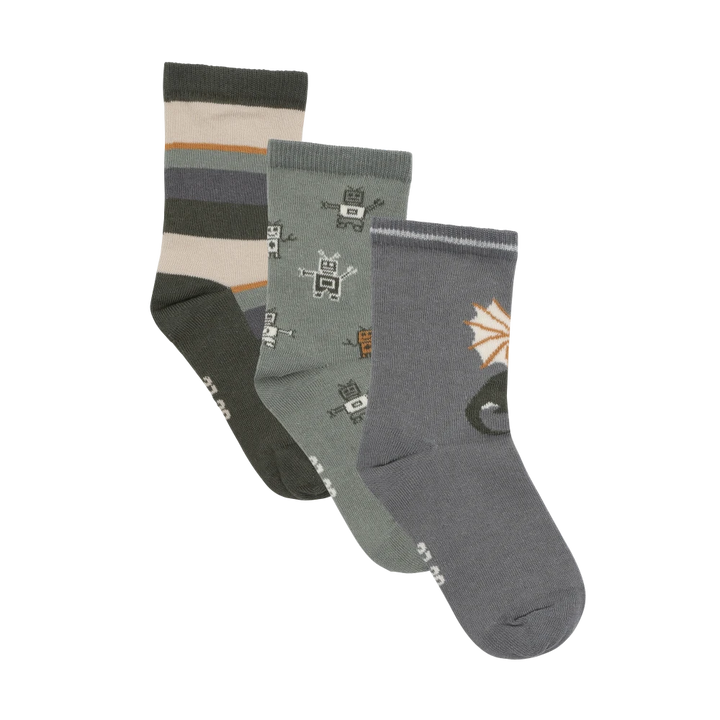 Minymo Socks 3-Pack - Shadow