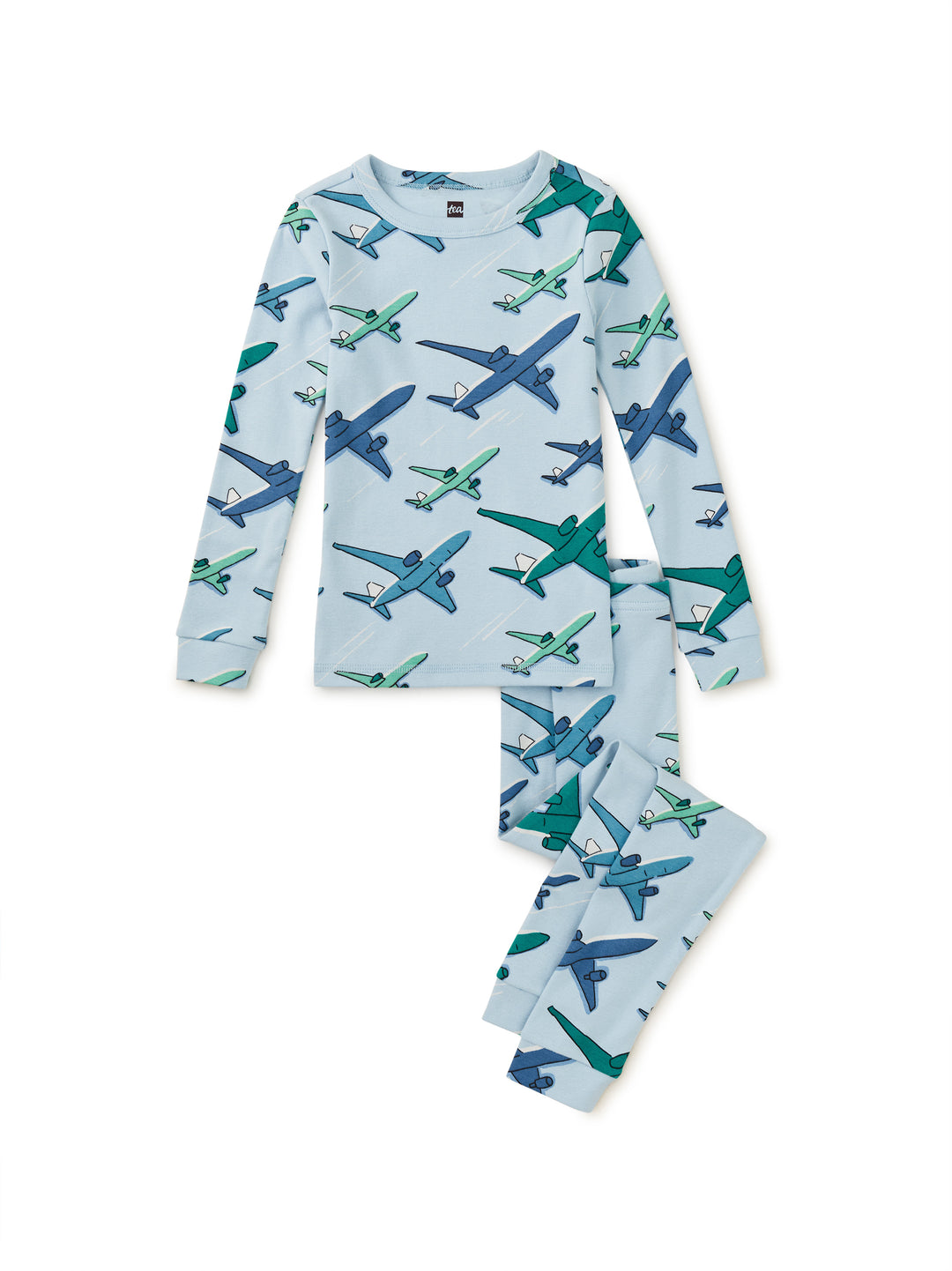 Tea Collection Goodnight Pajama Set - Away We Go Airplanes