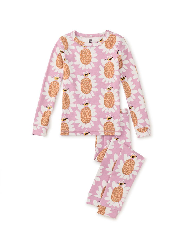 Tea Collection Goodnight Pajama Set - Honey Bee Sunflower