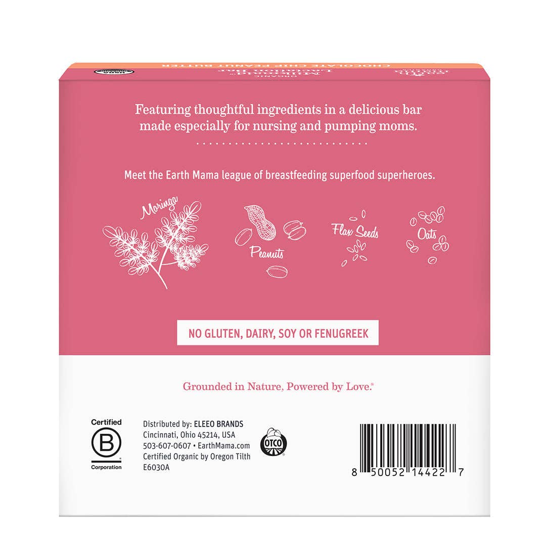 Earth Mama Organic Milkmaid® Lactation Bars - Chocolate Chip Peanut Butter
