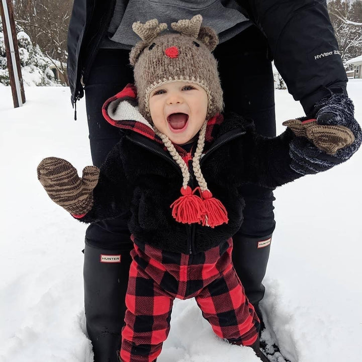 Huggalugs Rudolph Reindeer Beanie Hat Baby & Kids