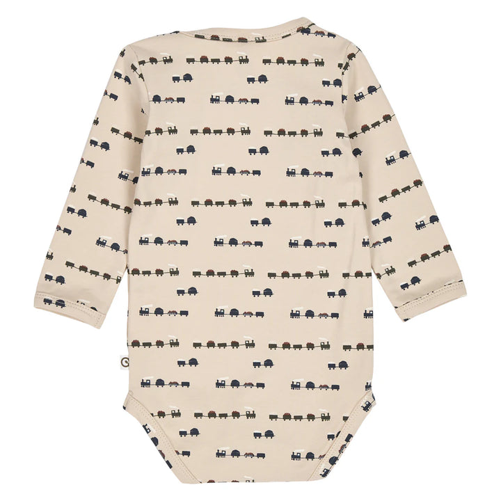 Musli By Green Cotton Train Long Sleeve Bodysuit