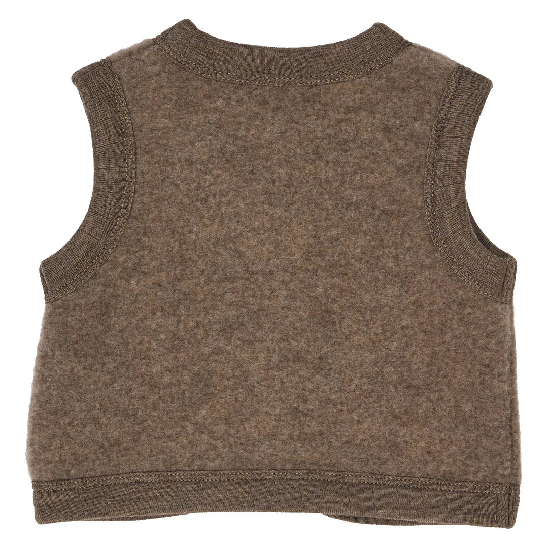 Musli By Green Cotton Woolly Fleece Vest - Walnut