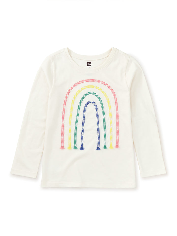 Tea Collection Embroidered Rainbow Tee