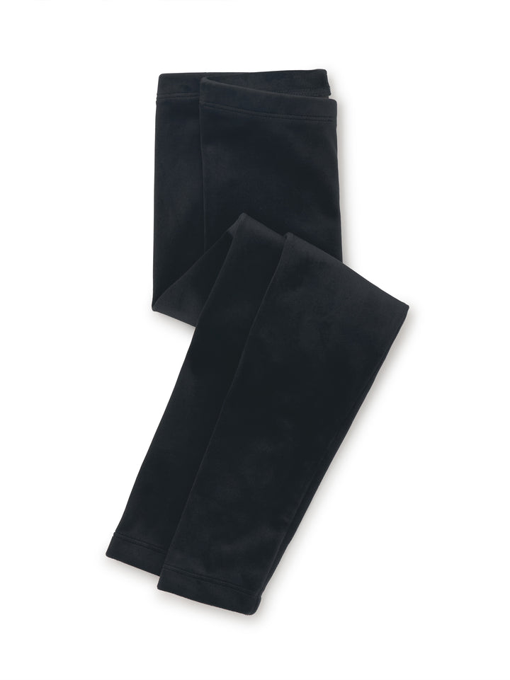 Tea Collection Velour Leggings - Jet Black