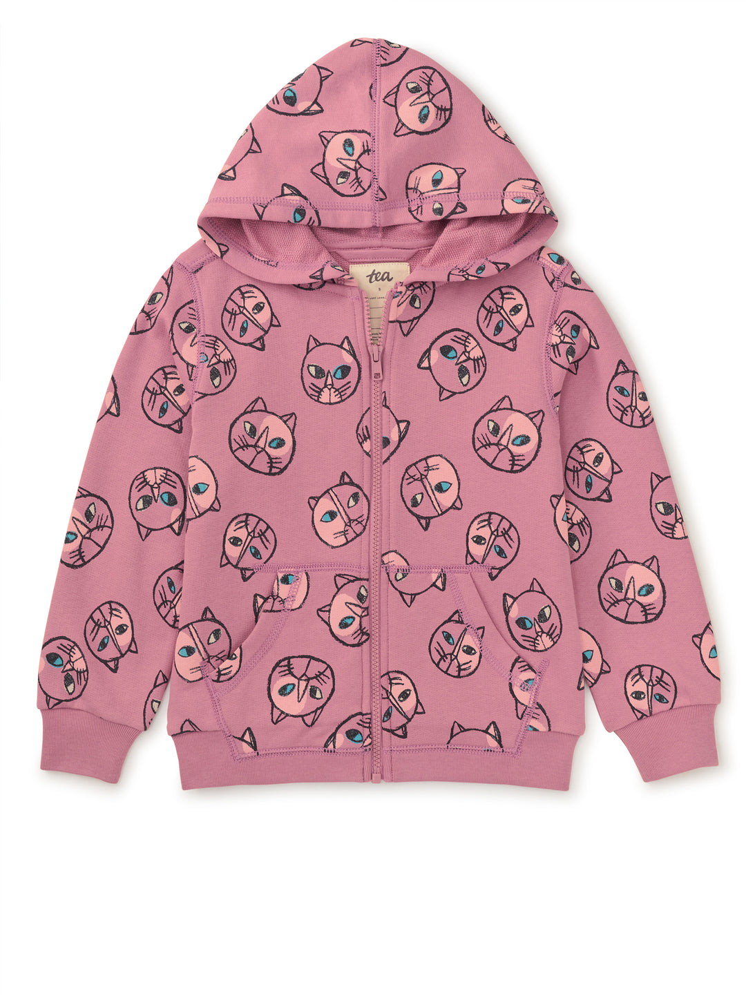 Tea Collection Good Sport Hoodie - Highlands Cat In Rose