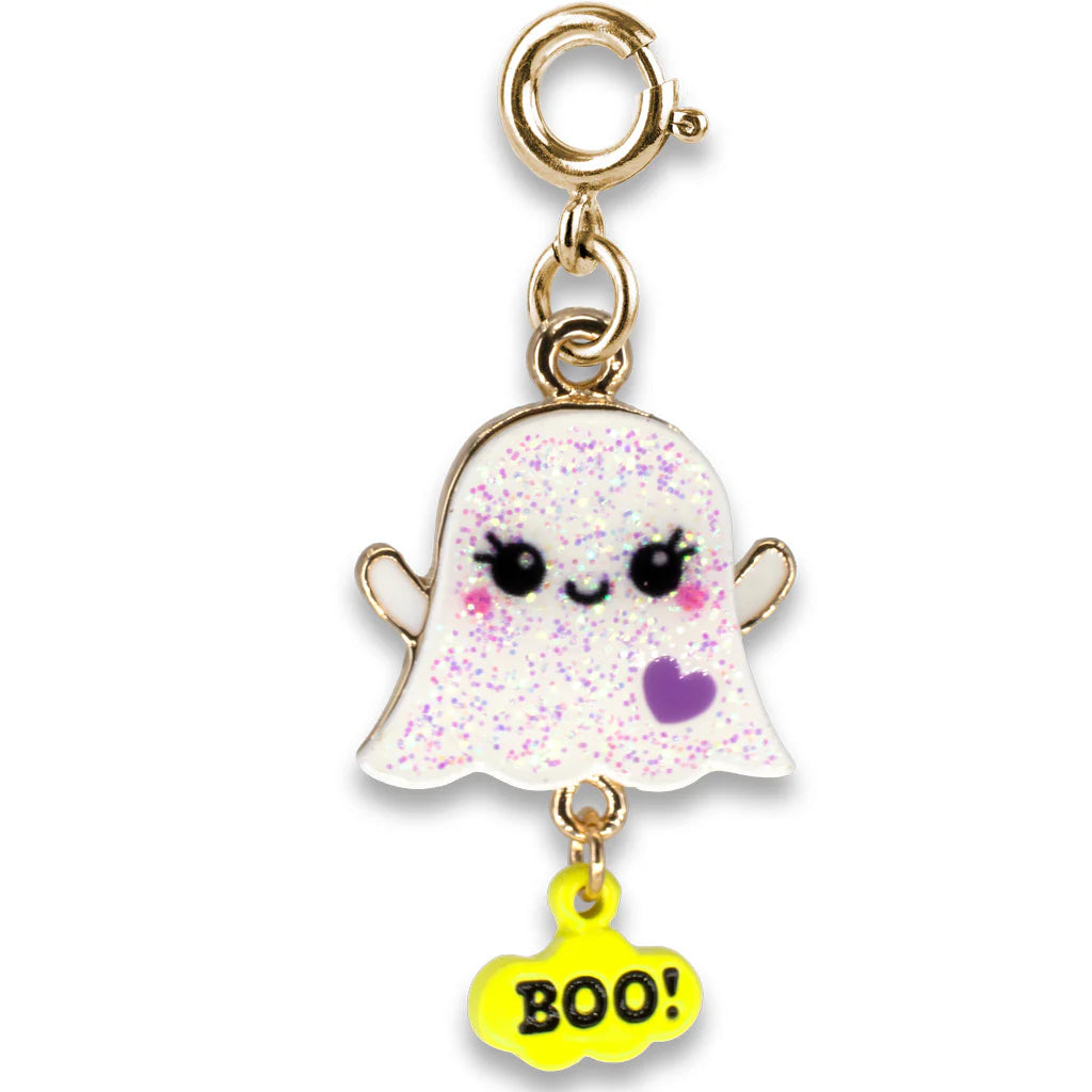 Charm It Gold Glitter Ghost Charm