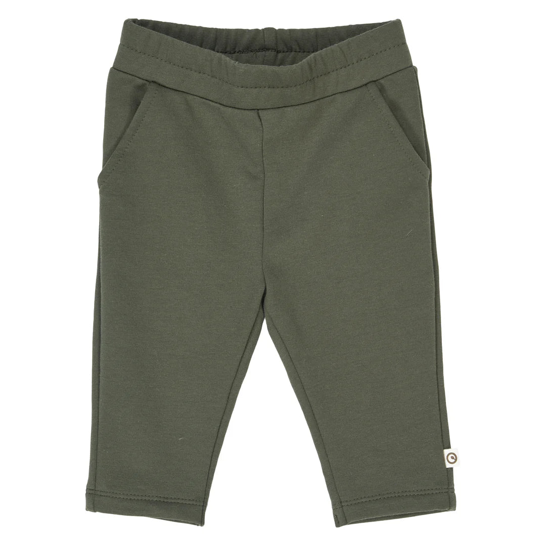 Musli By Green Cotton Cozy Me Chino Sweatpants - Deep Green