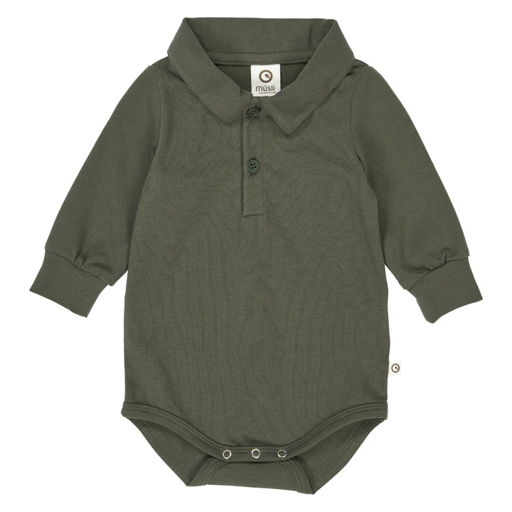 Musli By Green Cotton Cozy Me Long Sleeve Shirt - Deep Green